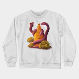 Lyrnaean Hydra attack on Tower of Gold Crewneck Sweatshirt